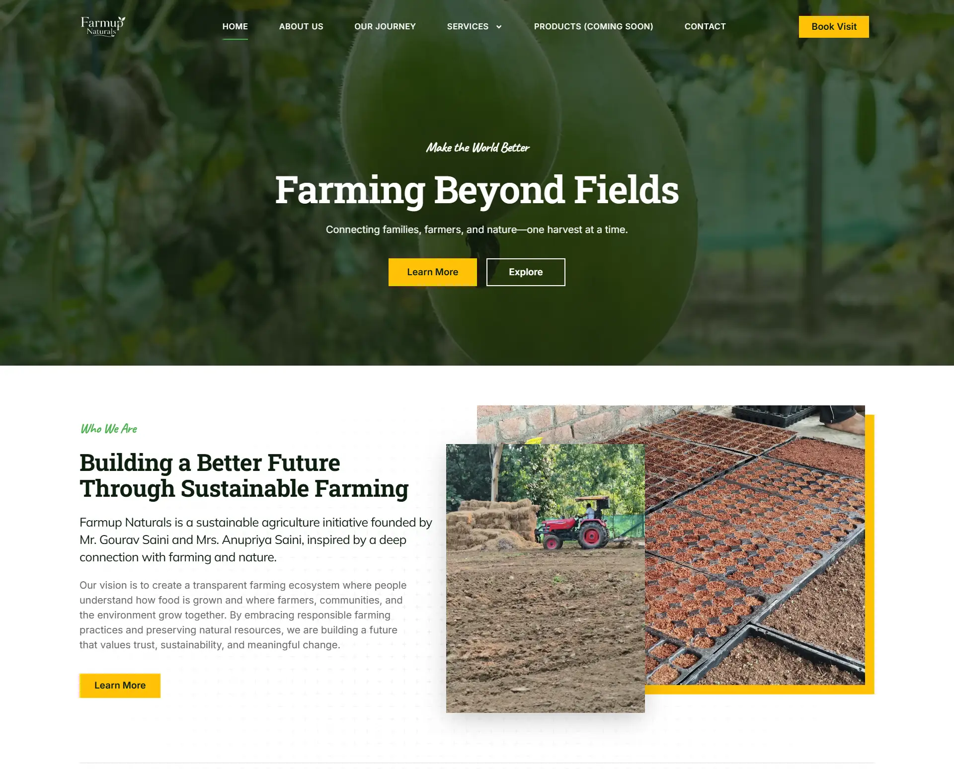 FarmUp Naturals Website